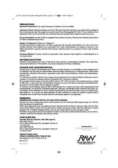 Ascorbic Acid leaflet page 2 - Acid Ascorbic   leaflet Pagina 2